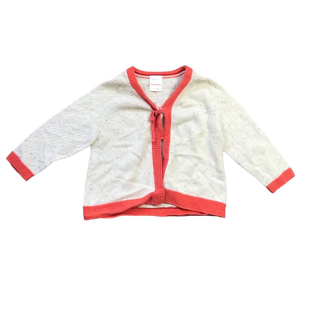 Hanna Andersson Neutral Knit Cardigan‎ Sweater Toddler Girls 2T Organic Cotton